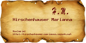 Hirschenhauser Marianna névjegykártya