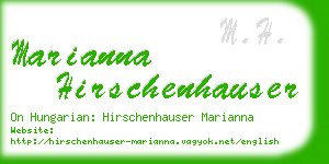 marianna hirschenhauser business card